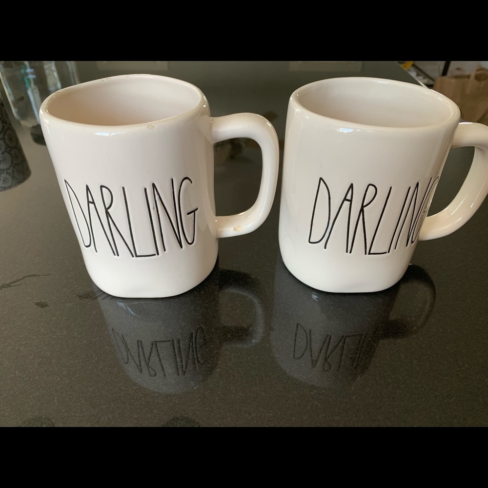 Set of two vintage Rae Dunn Darling mugs